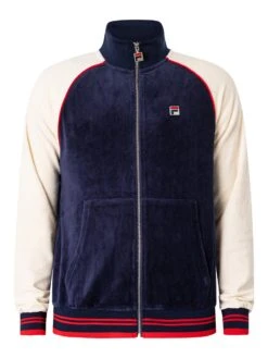 Fila Liston Colour Block Track Jacket - Navy/Gardenia/Red -Standout Fashion Shop 48998f
