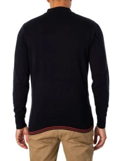 Gabicci Filmar Longsleeved Polo Shirt - Navy -Standout Fashion Shop 49010c