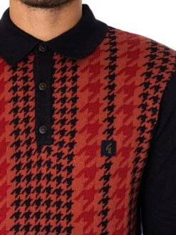 Gabicci Filmar Longsleeved Polo Shirt - Navy -Standout Fashion Shop 49010d