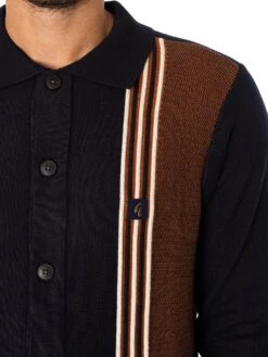 Gabicci Hanson Longsleeved Polo Shirt - Navy 8 Gabicci Hanson Longsleeved Polo Shirt - Navy -Standout Fashion Shop 49012d