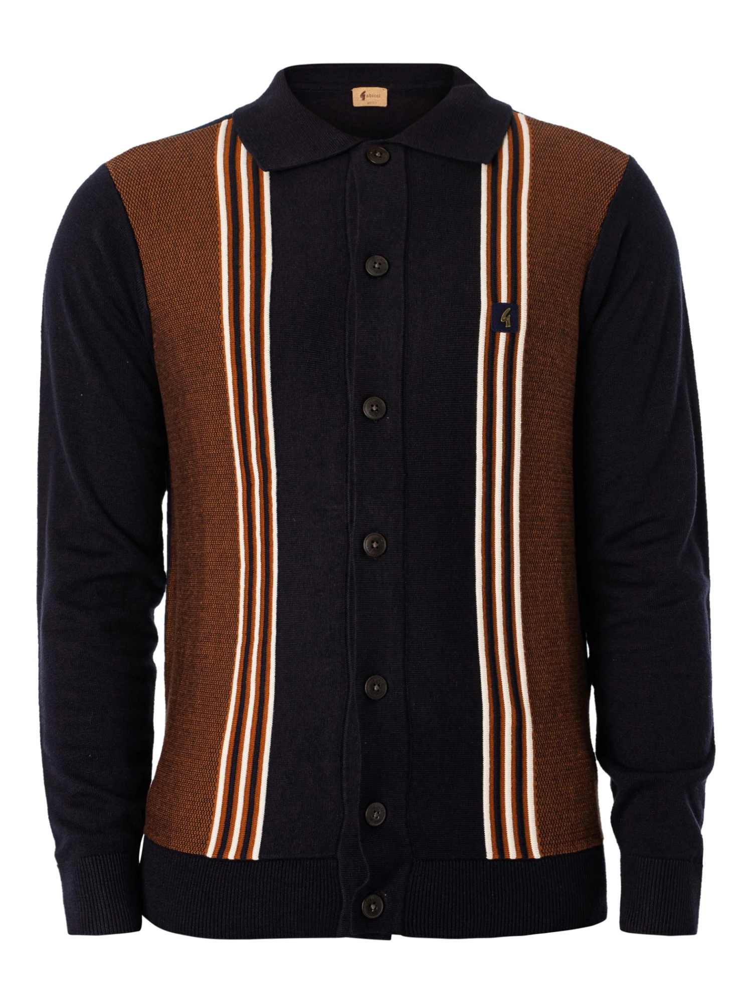 Gabicci Hanson Longsleeved Polo Shirt - Navy 5 Gabicci Hanson Longsleeved Polo Shirt - Navy - Image 5