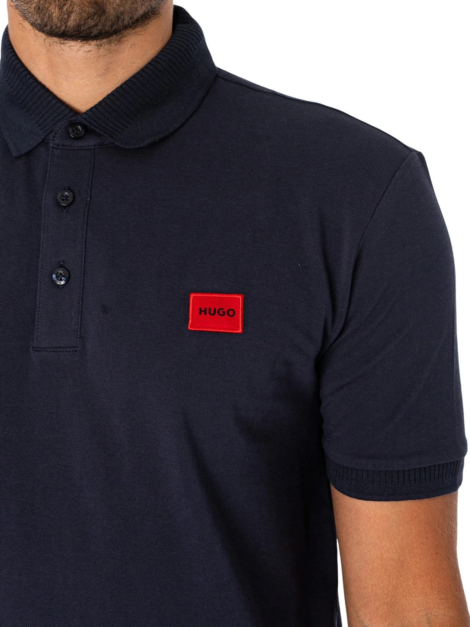 HUGO Dereso232 Slim Polo Shirt - Dark Blue 4 HUGO Dereso232 Slim Polo Shirt - Dark Blue - Image 4