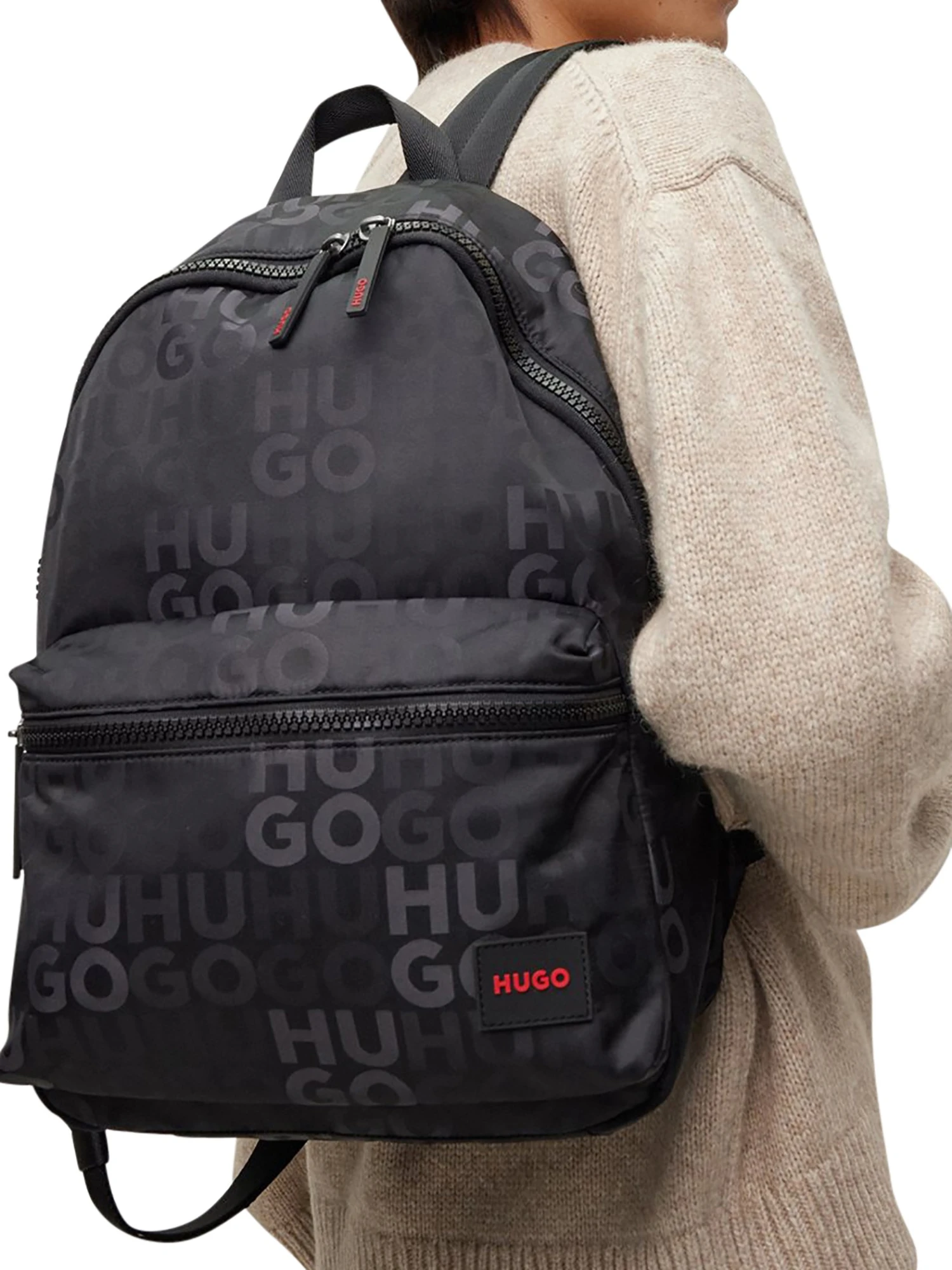 HUGO Ethon 2.0 Multi Logo Backpack - Black 7 HUGO Ethon 2.0 Multi Logo Backpack - Black - Image 7