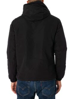 Jack & Jones Rush Anorak Pullover Jacket - Black -Standout Fashion Shop 49044c