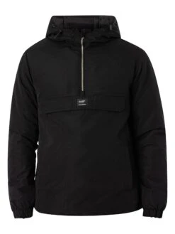 Jack & Jones Rush Anorak Pullover Jacket - Black -Standout Fashion Shop 49044f