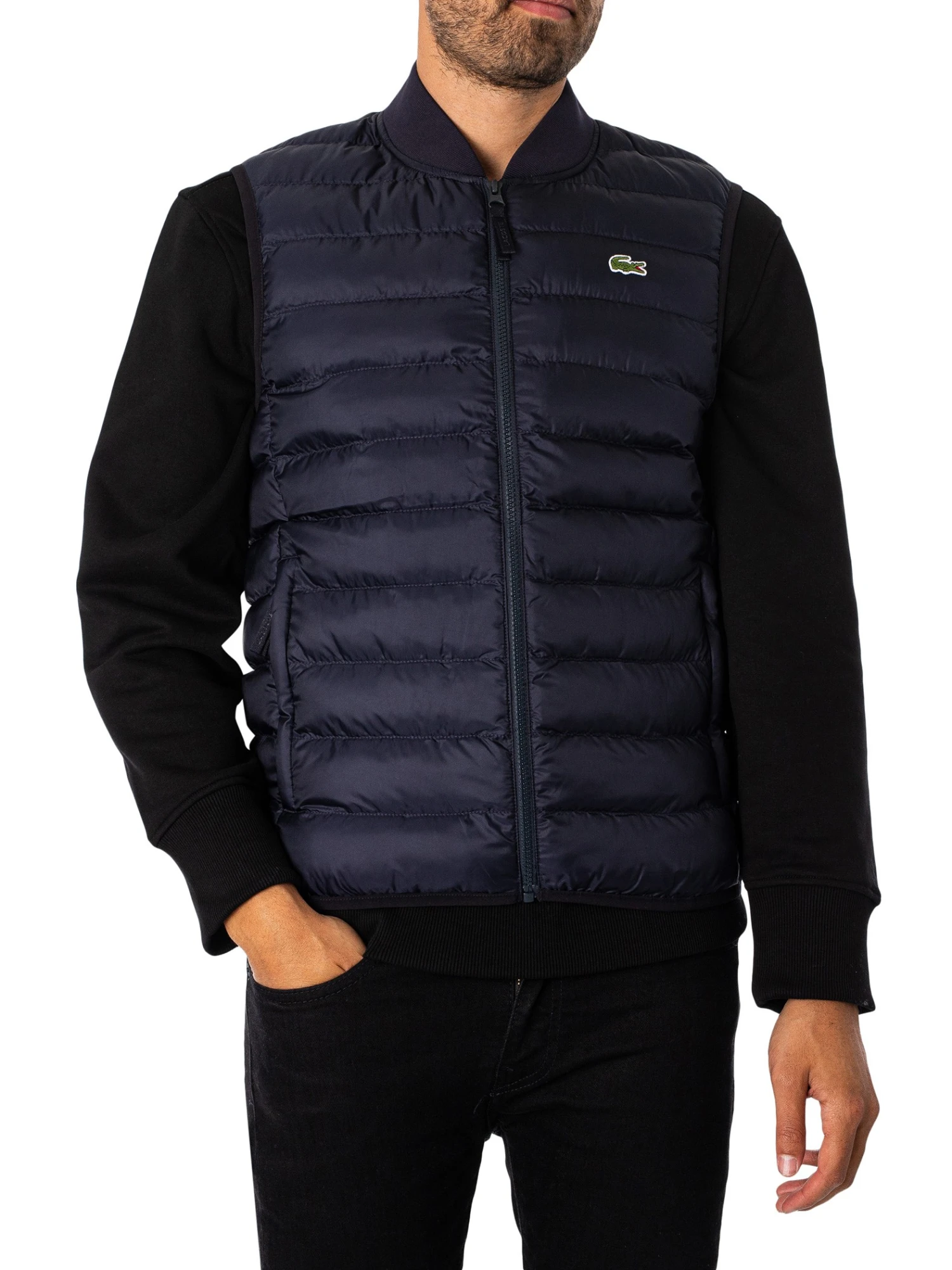 Lacoste Logo Puffer Gilet - Blue Marine 2 Lacoste Logo Puffer Gilet - Blue Marine - Image 2