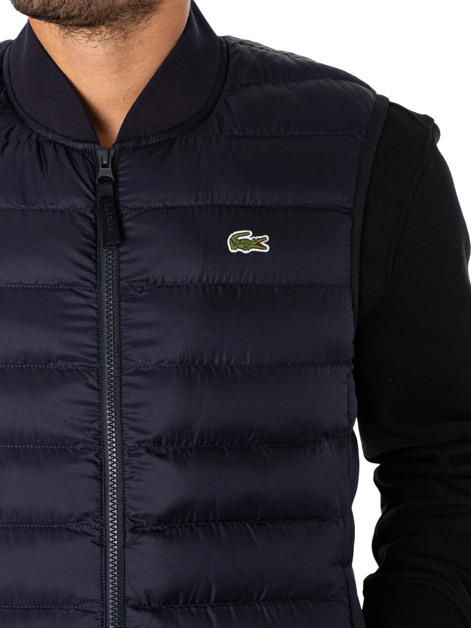 Lacoste Logo Puffer Gilet - Blue Marine 4 Lacoste Logo Puffer Gilet - Blue Marine - Image 4