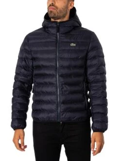 Lacoste Logo Puffer Jacket - Blue Marine