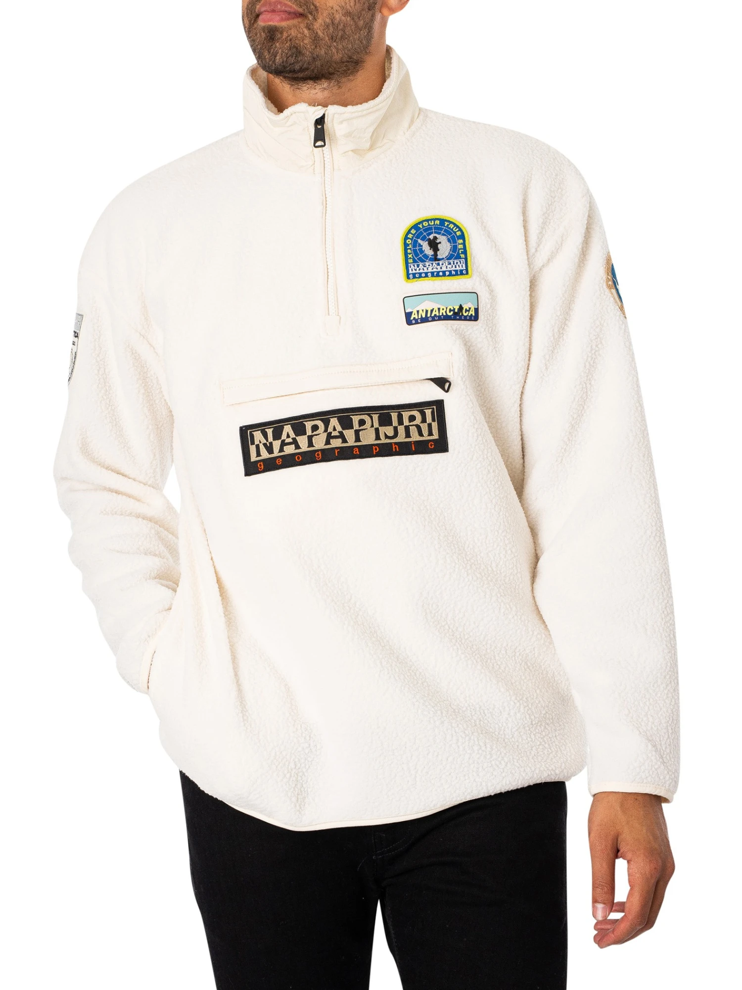 Napapijri McMurdo Fleece Jacket - White Whisper 1 Napapijri McMurdo Fleece Jacket - White Whisper
