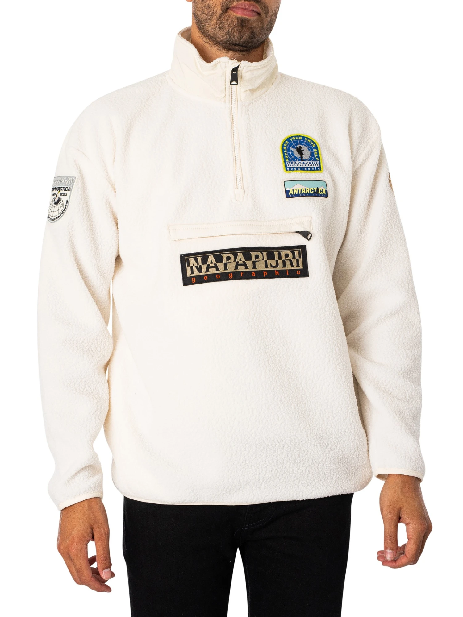 Napapijri McMurdo Fleece Jacket - White Whisper 2 Napapijri McMurdo Fleece Jacket - White Whisper - Image 2