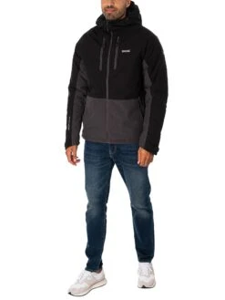 Regatta Highton Stretch Padded Jacket - Black/Ash -Standout Fashion Shop 49065g