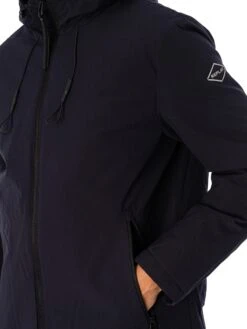 Replay Sleeve Logo Parka Jacket - Blue -Standout Fashion Shop 49077d