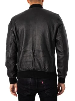 Schott Bombers Leather Jacket - Black -Standout Fashion Shop 49079c