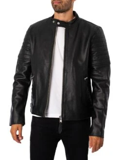 Schott Joe Leather Jacket - Black