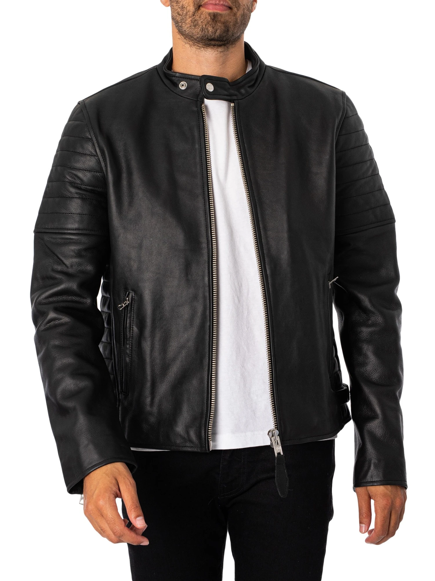 Schott Joe Leather Jacket - Black 2 Schott Joe Leather Jacket - Black - Image 2