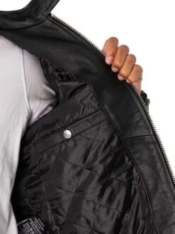 Schott Joe Leather Jacket - Black 16 Schott Joe Leather Jacket - Black -Standout Fashion Shop 49080g