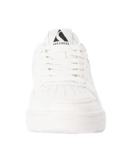 Skechers Volley Low Varsity Trainers - White -Standout Fashion Shop 49105d