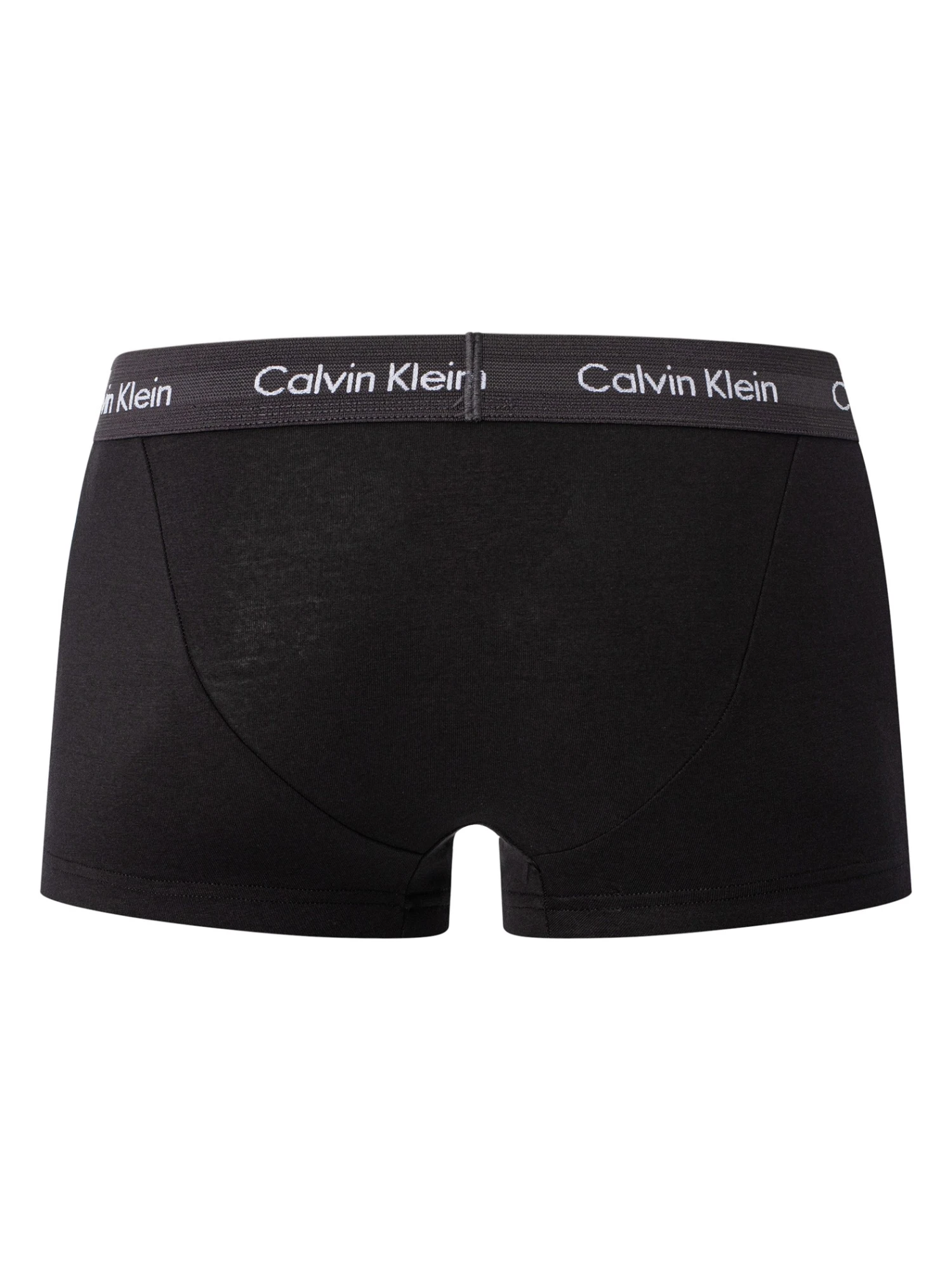 Calvin Klein 3 Pack Low Rise Trunks - Black (Dark Grey/Blue/Grey) 4 Calvin Klein 3 Pack Low Rise Trunks - Black (Dark Grey/Blue/Grey) - Image 4