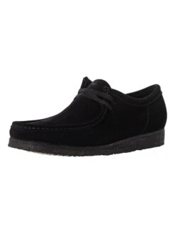 Clarks Originals Wallabee Suede Shoes - Black