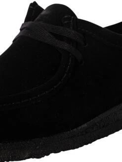 Clarks Originals Wallabee Suede Shoes - Black -Standout Fashion Shop 49173h