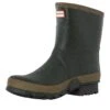 Hunter Field Gardener Short Wellington Boots - Dark Olive/Clay