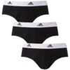 Adidas 3 Pack Active Flex Briefs - Black (White)