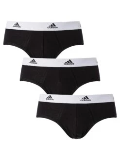 Adidas 3 Pack Active Flex Briefs - Black (White)