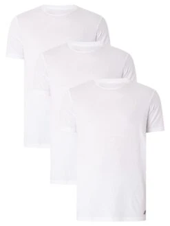 Adidas 3 Pack Lounge Active Core T-Shirts - White