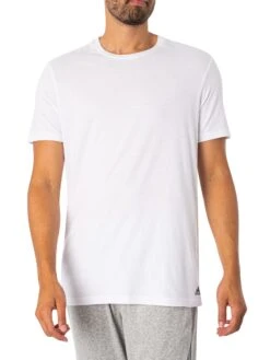 Adidas 3 Pack Lounge Active Core T-Shirts - White -Standout Fashion Shop 49242c