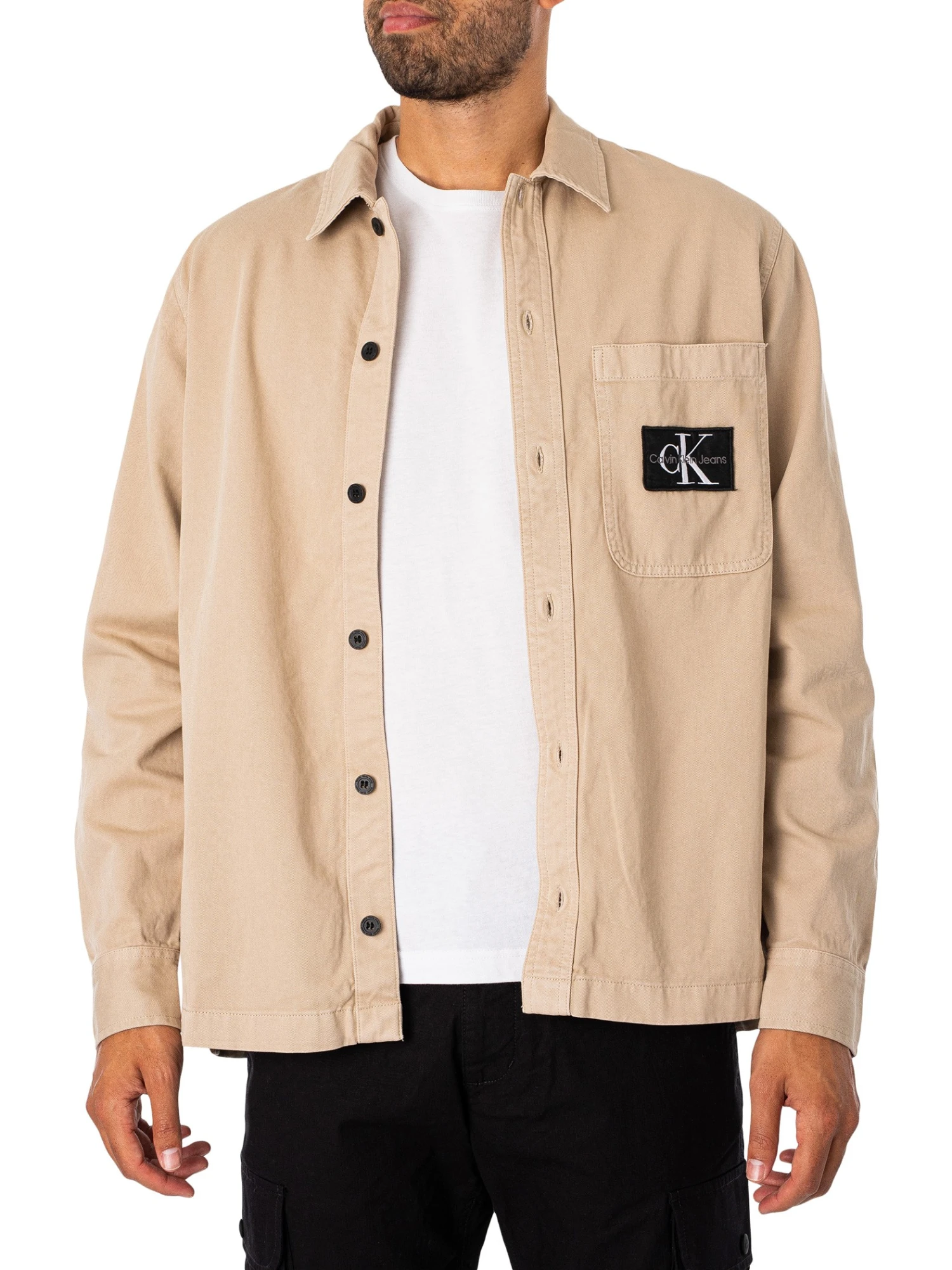 Calvin Klein Jeans Utility Overshirt - Plaza Taupe 1 Calvin Klein Jeans Utility Overshirt - Plaza Taupe