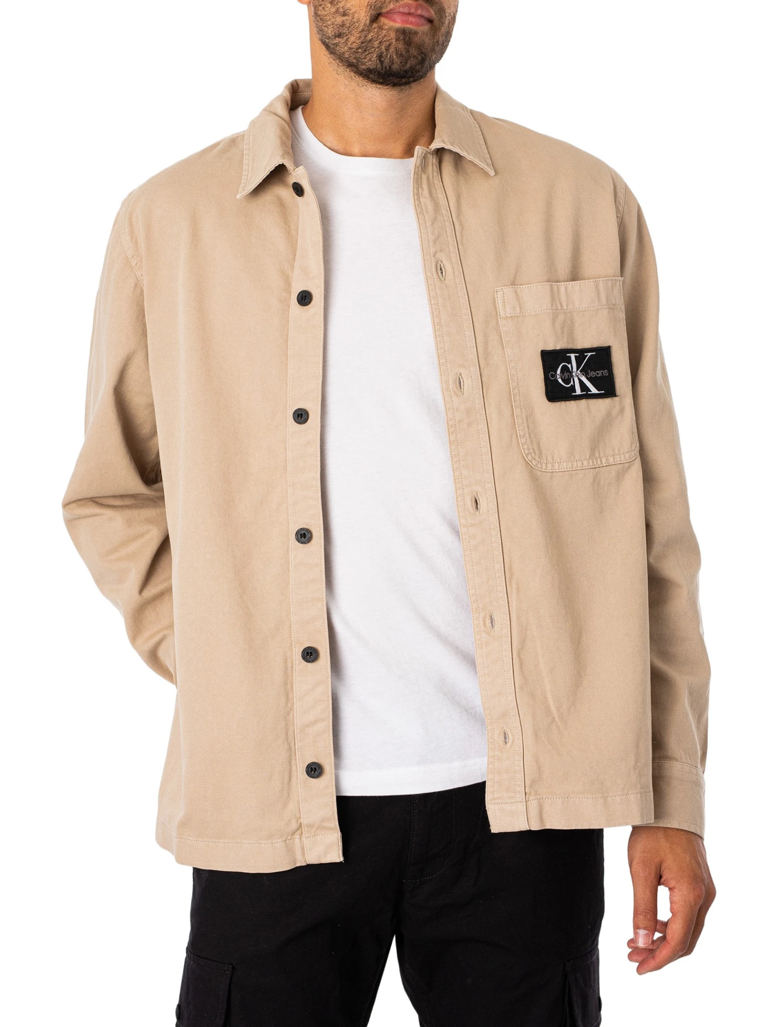 Calvin Klein Jeans Utility Overshirt - Plaza Taupe 2 Calvin Klein Jeans Utility Overshirt - Plaza Taupe - Image 2