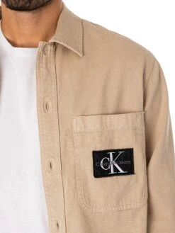 Calvin Klein Jeans Utility Overshirt - Plaza Taupe 9 Calvin Klein Jeans Utility Overshirt - Plaza Taupe -Standout Fashion Shop 49261d