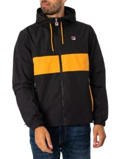 Fila Bianco Anorak Jacket - Black/Gardenia/Yam