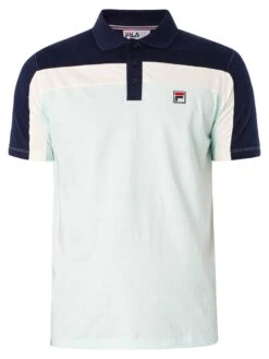 Fila Kaiser Vintage Polo Shirt - Blue Glass/Navy/Egret 9 Fila Kaiser Vintage Polo Shirt - Blue Glass/Navy/Egret -Standout Fashion Shop 49269e