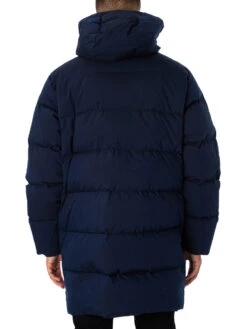 GANT Long Alta Down Jacket - Evening Blue -Standout Fashion Shop 49274c