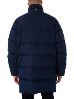 GANT Long Alta Down Jacket - Evening Blue -Standout Fashion Shop 49274h