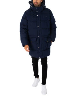 GANT Long Alta Down Jacket - Evening Blue -Standout Fashion Shop 49274j