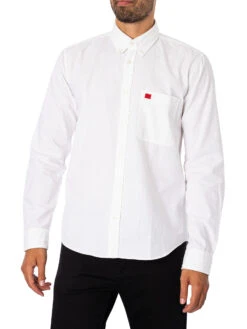HUGO Evito Slim Shirt - White