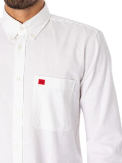 HUGO Evito Slim Shirt - White -Standout Fashion Shop 49280d