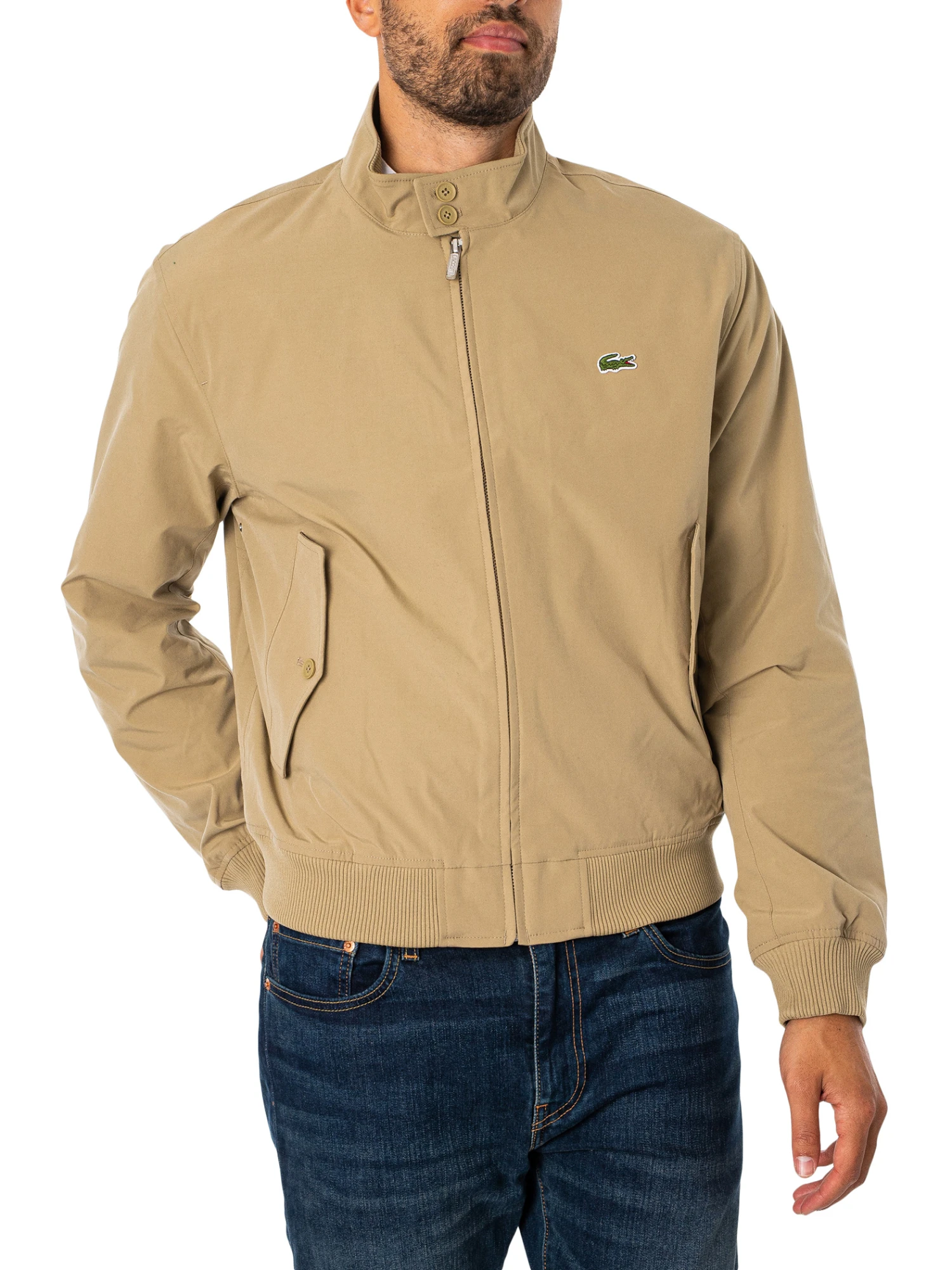 Lacoste Logo Lightweight Jacket - Beige 2 Lacoste Logo Lightweight Jacket - Beige - Image 2