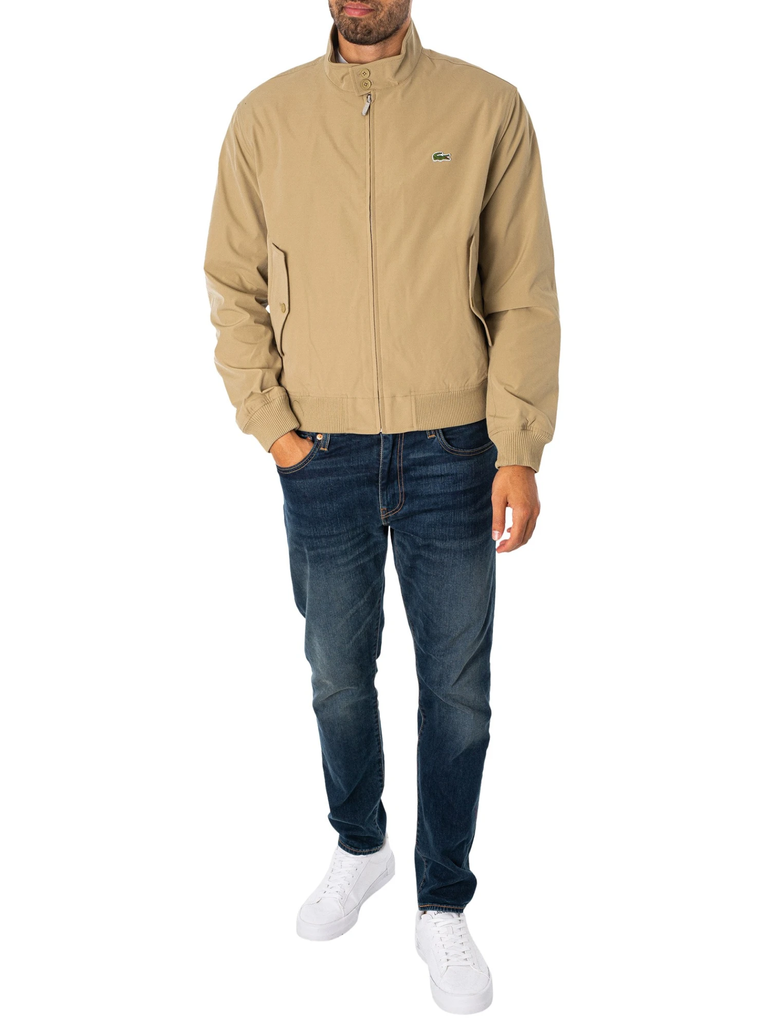 Lacoste Logo Lightweight Jacket - Beige 7 Lacoste Logo Lightweight Jacket - Beige - Image 7