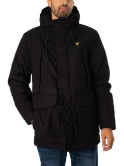 Lyle & Scott Microfleece Parka Jacket - Jet Black