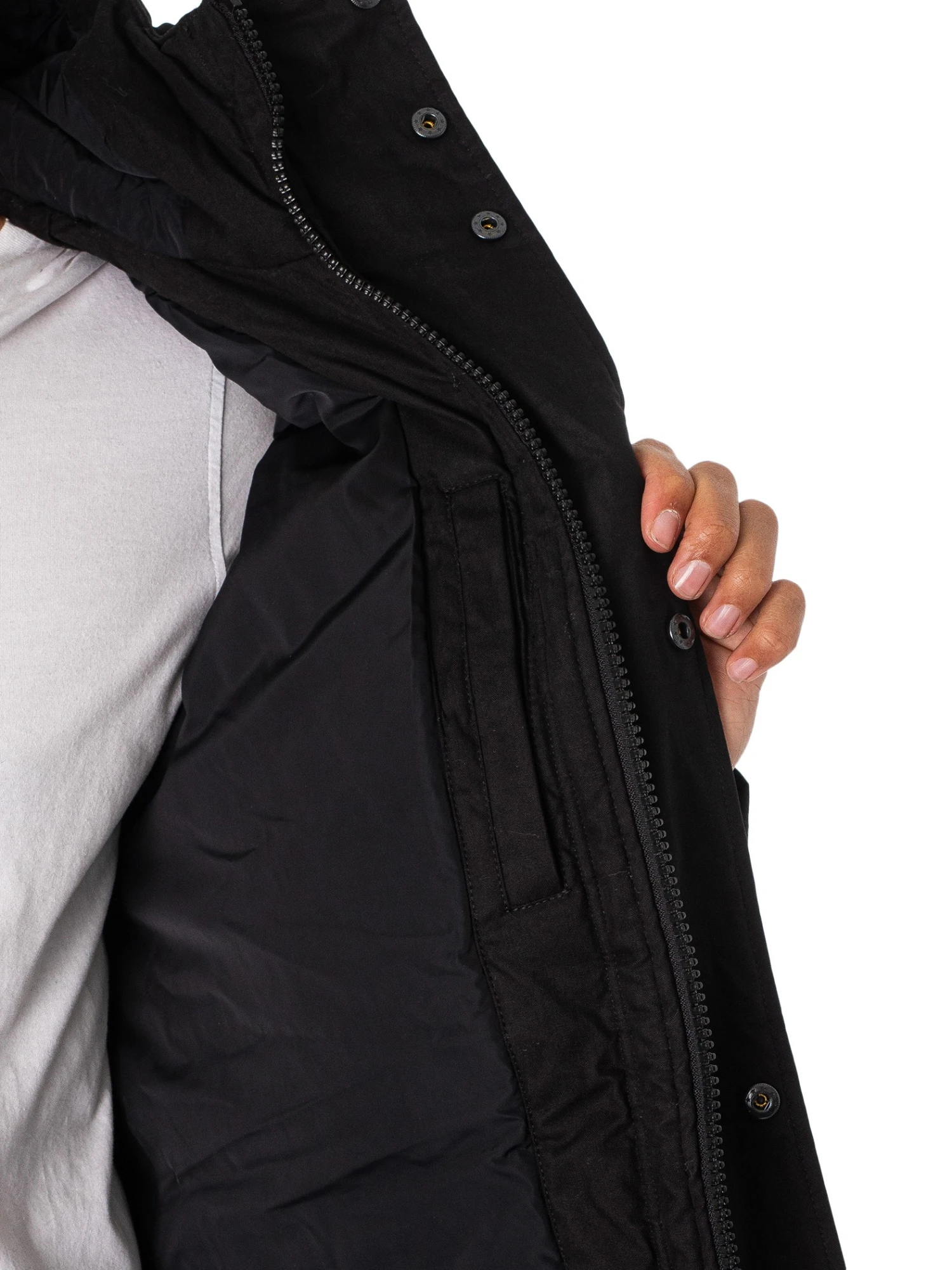 Lyle & Scott Microfleece Parka Jacket - Jet Black 5 Lyle & Scott Microfleece Parka Jacket - Jet Black - Image 5