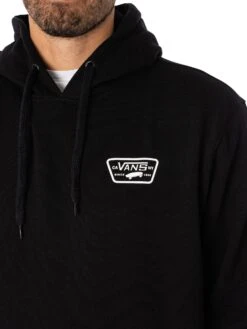 Vans Pull Patched Pullover Hoodie - Black -Standout Fashion Shop 49340d