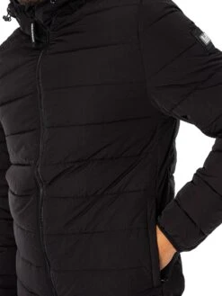 Weekend Offender LA Guardia Puffer Jacket - Black -Standout Fashion Shop 49343d