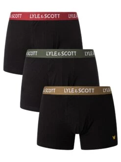 Lyle & Scott 3 Pack Barclay Trunks - Black (Multi Waist)