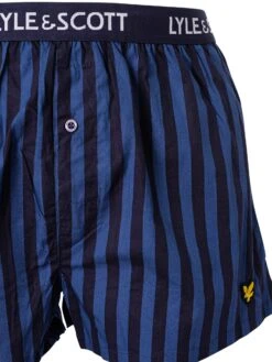 Lyle & Scott 3 Pack Lenny Woven Boxers - Stripe/Peacoat/Gingham -Standout Fashion Shop 49360c