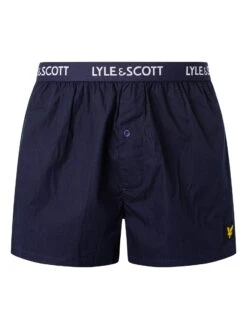 Lyle & Scott 3 Pack Lenny Woven Boxers - Stripe/Peacoat/Gingham -Standout Fashion Shop 49360e