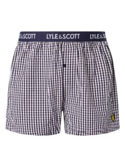 Lyle & Scott 3 Pack Lenny Woven Boxers - Stripe/Peacoat/Gingham -Standout Fashion Shop 49360g