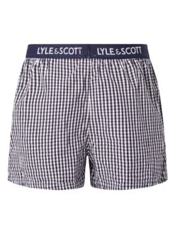 Lyle & Scott 3 Pack Lenny Woven Boxers - Stripe/Peacoat/Gingham -Standout Fashion Shop 49360h
